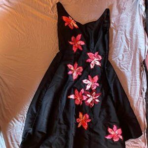 Kate Spade Black dress with pink flowers